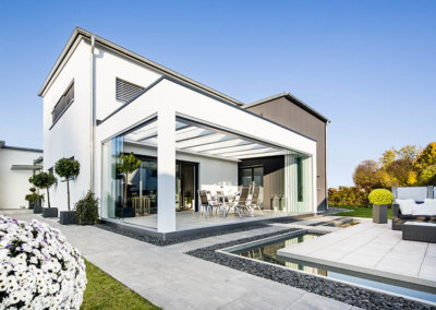 Der hochwertige Außenbereich ist geschützt durch GM SCHIEBESYSTEME.