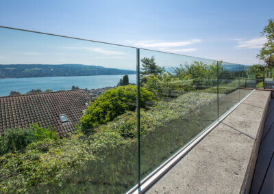 Geländer komplett aus Glas